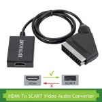 Hd 1080p suderinamas su HDMI įvestis į Scart vaizdo i&scaron;vestį garso keitiklio adapteris suderinamas su CRT