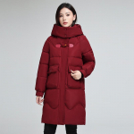 Moteri&scaron;ka medvilninė striukė Žieminė Nauja Korėjieti&scaron;ko stiliaus Stora Vidutinio ilgio Madinga Universali &Scaron;ilta medvilninė striukė M chaki