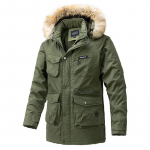 Žieminis storas kardiganas vyri&scaron;kas gatvės striukė Drabužiai Parka Nuimamas gobtuvas pamink&scaron;tintas striukė 4XL