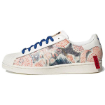 Atmos x Three Tides Tattoo x adidas Superstar Mt. Fuji Unisex sportbačiai Balti Kreminiai Mėlyni GX7791 46⅔
