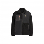 Adidas Originals Trefoil FW22 Vilnonės panelės sportinis &scaron;varkas vyrams vir&scaron;utiniai drabužiai juodas HY7285 S
