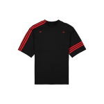Adidas Originals Trefoil x 424 R.Y.V. Briaunota apykaklė Laismi trumparankoviai mar&scaron;kinėliai Vyri&scaron;ki vir&scaron;utiniai drabužiai Juodi FS6236 M