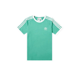 Adidas Originals Trefoil 3 juostelės Laiski kasdieniai vyri&scaron;ki mar&scaron;kinėliai trumpomis rankovėmis su apvalia i&scaron;kirpte Žali FM3771 L