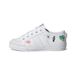 Adidas Originals Nizza C Drobė Patogūs Patvarūs Žemi Skate Batai Vaikams Sportbačiai Balti FY3399 28