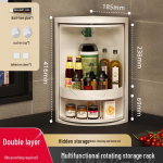 Besisukantis kampinis virtuvės prieskonių stovas