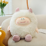 Dopamino akių monstro pliu&scaron;inis žaislas animacinis lėlės vaiki&scaron;ka miego pagalvė dovana 55 cm 0.5kg balta