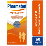 Pharmaton Vitality - Multivitaminų, mineralų ir Korėjos žen&scaron;enio G115&reg; maisto papildas, 60 tablečių 1 PRC