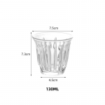 90/130/160/200ML Skaidraus stiklo kavos puodelis Kar&scaron;čiui atsparus Vestuvių vakarėlio Kokteilių Alaus puodelis Pusryčių Pieno Kapučino latė Stiklinis puodelis