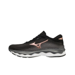 Mizuno Wave Sky 5 Suvarstomi Audinio Smūgius Sugeriantys Neslystantys Dilimui Atsparūs Kvėpuojantys Žemi Bėgimo Bateliai Moteri&scaron;ki Sportbačiai Juodi J1GD210244 39 black
