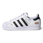 Adidas Originals SUPERSTAR J Atsparūs trinčiai žemi krep&scaron;inio/riedlenčių batai Balti Juodi Mėlyni Unisex Sportbačiai FX5202 39 white