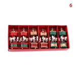 Kalėdinis medinis karuselės arkliukas miniatiūriniai papuo&scaron;imai, kalėdinės eglutės pakabinami pakabukai, Naujųjų metų dovana, žaislas vaikui, namų vakarėlio dekoras