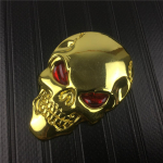 Skull Zinc Alloy Metal Car Stickers on Auto 3D Motorcycle Moto Stickers and Decals Car Styling auksas