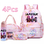 4 vnt./rinkinys K-Pop spausdintas kuprinė, rankinė, pie&scaron;tukinė su 750 ml vandens buteliuku paaugliui berniukui, mergaitei mokyklos krep&scaron;ys, didelės talpos knygų krep&scaron;ys, vaiki&scaron;ka dovana Mochila