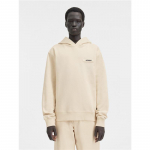 Jacquemus Hoodies su krūtinės siuvinėjimu: Stilingas pintas juostelės logotipas, universalus vyrams ir moterims Extra Large balta