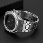 Skirta Casio G-Shock GA-2100 GA-2110 Farmhouse Oak Modifikuotas Nerūdijantis Plienas AP Stiliaus 3-oji Kartą 4 Atstovai su Dėklu For GA2110 gray