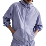 Nike Sportswear Classic Wovens Moteri&scaron;kas laisvas apsauginis nuo UV spindulių &scaron;varkas su gobtuvu FV6299-533 S violetinė