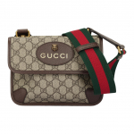 Gucci Gg Supreme Dvipusė Tigro Galvos Magnetinė Sagtis Atidarymas Ir Uždarymas Vienos Peties Drobės Siuvinėjimas Odiniai Kra&scaron;tai Messenger Bag Basic+Dust Bag juodmedis/ruda
