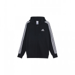 adidas Essentials 3 juostelių su užtrauktuku gobtuvas Juodas Vyri&scaron;kas GK9032 XXXL