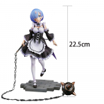 Anime Re:Zero figure Rem veiksmo figūrėlė Mielas tarnaitės modelis Statulėlė Rem figūrėlė Remu lėlė Kolekcija Darbalaukio dekoracija Ornamentas Dovana 22.5CM