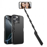 Trys viename aliuminio telefono dėklas su Bluetooth selfie lazdele lauko fotografijai. 16 Pro Max
