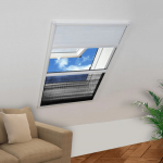 Vidaxl Klostuotas lango tinklelis nuo uodų su ritinine užuolaida, aliuminis, 60x80 cm