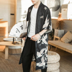 Vyri&scaron;ki japoni&scaron;ki kimono megztiniai Vyri&scaron;ki samurajų kostiumai Drabužiai kimono striukė Vyri&scaron;ki kimono mar&scaron;kinėliai M