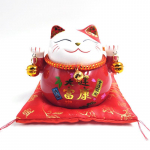 4,5 colio Maneki Neko Porcelianinė Laimės Katė Namų Dekoro Ornamentai Laimės Katė Pinigų Dėžutė Fengshui Amatas 6 Spalvos raudona