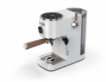 HIBREW H13 20 barų pusiau automatinis espreso kavos aparatas su dviguba temperatūros kontrolę, dvigubu katilu, dideliu jutikliniu ekranu, mediniu garų čiaupu. balta