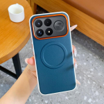 Skirta Xiaomi Poco F9 Ultra Poco F9 Pro 5G dėklas, draugi&scaron;kas odai, matinės odos, magnetinis, belaidžio įkrovimo, smūgiams atsparus dangtelis, priedai Poco F9 Ultra mėlyna