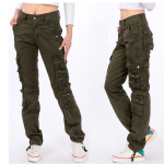 Cargo Pants Unisex laisvalaikio laisvalaikio alpinizmo kelnės 34 armijos žalia spalva