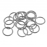 40 Pieces 20mm 304 Stainless steel Split Key Rings keycahins Dog leash DIY 20mm sidabras