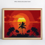 Deimantinė tapyba Siuvinėjimas Pajūrio medis Deimantinis mozaikos dygsnis kryželiu 20X30CM