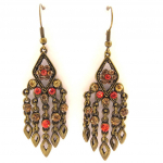 Les Tr&eacute;sors De Lily [E5865] - Boucles Cr&eacute;ateur 'Diva' orange/ Orange oranžinė