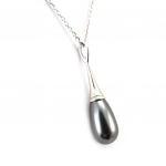 Les Tr&eacute;sors De Lily [K4106] - Collier Argent 'Perla' gris