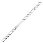 Les Tr&eacute;sors De Lily [L3835] - Gourmette Homme Argent 'Adam' rhodi&eacute; - 21 cm 8 mm