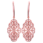 Les Tr&eacute;sors De Lily [L6326] - Boucles Plaqu&eacute; Or 'Carmen' dor&eacute; ros&eacute; (rose gold) - 25x15 mm