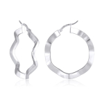 Les Tr&eacute;sors De Lily [P2381] - Cr&eacute;oles Argent 'Lola' - 25 mm 4 mm 2 mm
