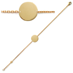 Les Tr&eacute;sors De Lily [Q6296] - Bracelet plaqu&eacute; or 'Identit&eacute;' dor&eacute; - 13 mm
