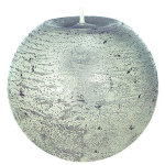 Les Tr&eacute;sors De Lily [Q0894] - Bougie d&eacute;corative ronde 'Zen' argent&eacute; vintage - 7. 5 cm sidabras