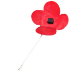 Les Tr&eacute;sors De Lily [R1248] - Broche fibule artisanale 'Aluminirock' rouge  - 14 cm- 70x70 mm