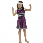Girls Retro Purple Time Robot Cosplay Ateivių astronauto apranga Helovino kostiumas L violetinė