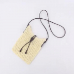 Yogodlns vasarinis &scaron;iaudinis pečių krep&scaron;ys moteri&scaron;kas rankų darbo paplūdimio krep&scaron;ys Bohemian Rattan Crossbody Bag Kelioninė austinė Messenger rankinė Bolsas 19x21cm smėlis