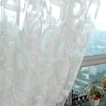 1vnt Lozujoju namų dekoras žakardo baltos spalvos audiniai Modernūs langų tinkleliai tiulio užuolaidos W150cm xL200cm