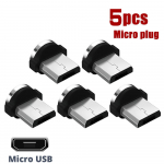 5 vnt. magnetiniai antgaliai magnetiniam USB kabeliui, C tipo mikroki&scaron;tukas, skirtas iPhone 5PCS