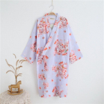 Japoni&scaron;ko stiliaus kimono pižama vasarinė nauja 100% medvilnės marlės pižamos naktiniai moteri&scaron;ki SPA yukata rūbai namų ilgos pižamos moteri&scaron;kos L