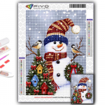 Deimantinė tapyba Kalėdų eglutė Santa Sniego senis Siuvinėjimas Kryželiu Kalnų kri&scaron;tolas Namų dekoras Full Round 20X30CM