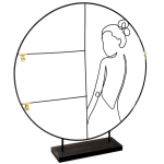 Les Tr&eacute;sors De Lily [A3705] - Porte-photo cr&eacute;ateur 'Arty' noir - 50 cm (silhouette femme)