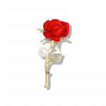 1 vnt Smeigtukai Deimantine sagė Rose Eleganti&scaron;ki retro stiliaus drabužių priedai