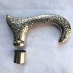 Royal Handicraft Set of 3 Victorian walking canes with brass handles in the Derby design Canine Head Handle