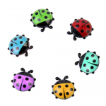 (brisand) 6 vnt Mini Ladybug &scaron;aldytuvo magnetai Creative &scaron;aldytuvo magnetiniai lipdukai One Size